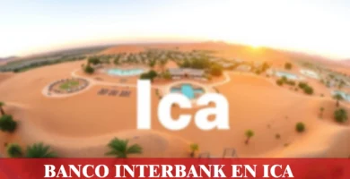 imágen panorámica del desierto de Ica, con la palabra interbank, iconos de contacto y el logo de la web