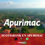 imágen panoramica de apurimac en fondo desenfocado con la palabra soctiabank, iconos de contacto y el logo de la web