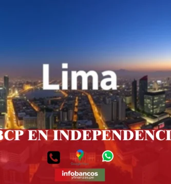 imágen panorámica de la ciudad de lima con la palabra independencia en la parte de abajo, iconos de contacto y el logo de la web.