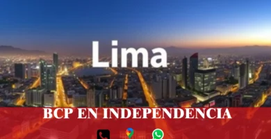 imágen panorámica de la ciudad de lima con la palabra independencia en la parte de abajo, iconos de contacto y el logo de la web.