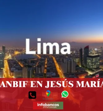 imágen panorámica de la ciudad de lima con la palabra jesús maría en la parte de abajo, iconos de contacto y el logo de la web.