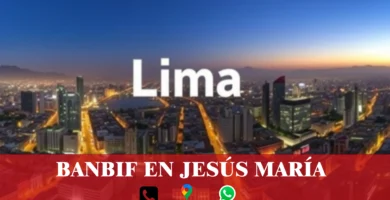 imágen panorámica de la ciudad de lima con la palabra jesús maría en la parte de abajo, iconos de contacto y el logo de la web.