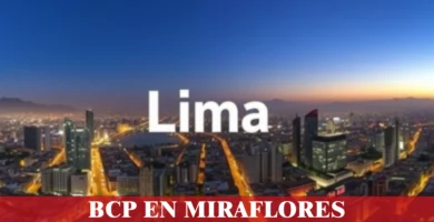 imágen panorámica de la ciudad de Lima con la palabra miraflores en la parte de abajo, iconos de contacto y el logo de la web.