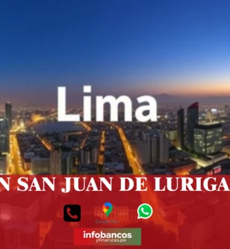 imágen panorámica de la ciudad de lima con la palabra jsl y banco de crédito en la parte de abajo, iconos de contacto y el logo de la web.