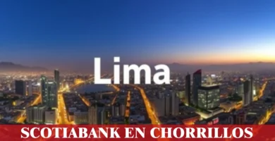 imágen panorámica de la ciudad de lima con la palabra los chorrillos en la parte de abajo, iconos de contacto y el logo de la web.